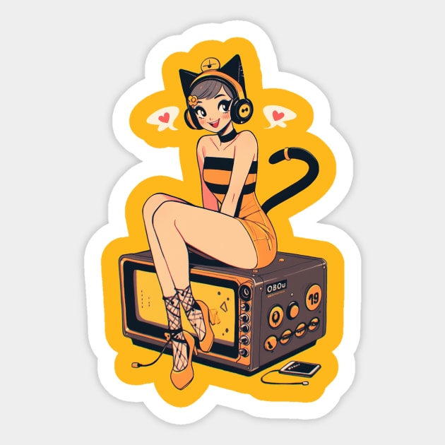 Cute gamer girl Sticker by Pawsitivity Park